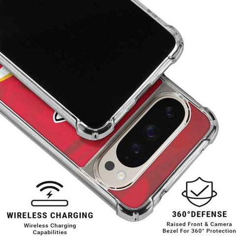 NFL Kansas City Chiefs Pixel 9/9 Pro Clear Case